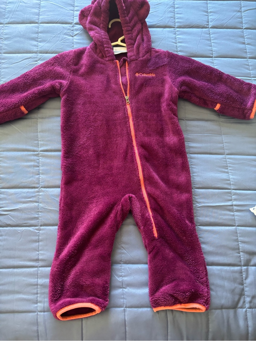 Columbia Kids Deep Magenta Hooded Fleece One-Piece